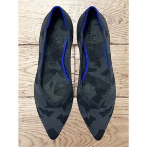 Women's dark gray Camouflage‎ Pointed-Toe Flats 11.5